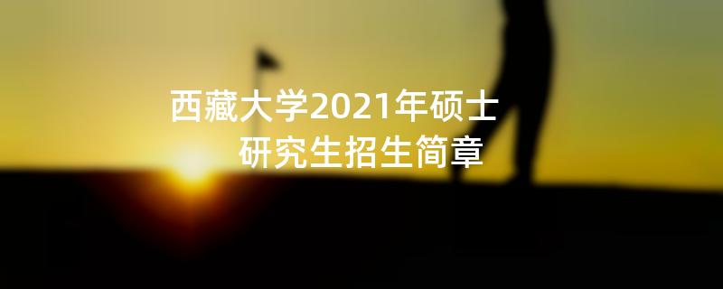 西藏大学2021年硕士研究生招生简章