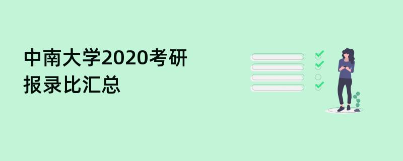 中南大学2020考研,报录比汇总
