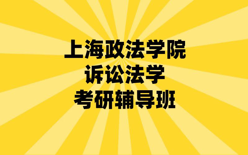 上海政法学院诉讼法学考研辅导班