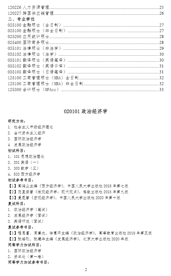 上海对外经贸大学2022年硕士研究生专业目录及参考书目.png