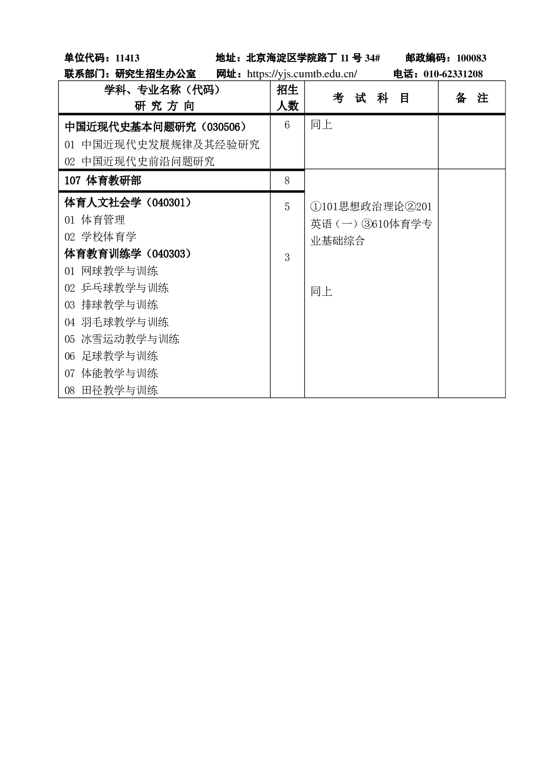 2023招生目录：中国矿业大学（北京）2023年硕士研究生招生目录第9页