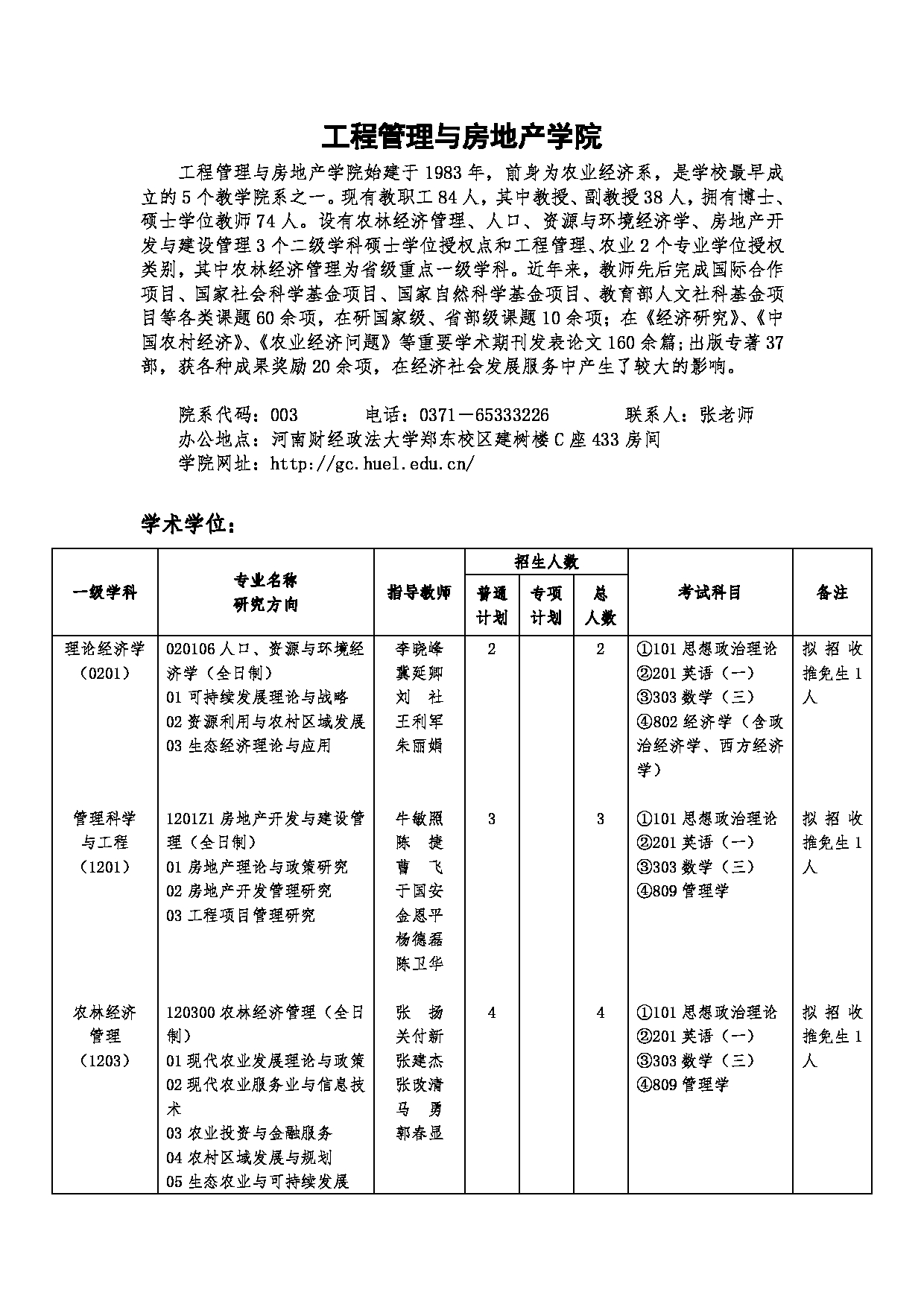 2023招生目录：河南财经政法大学2023年硕士研究生招生目录第6页