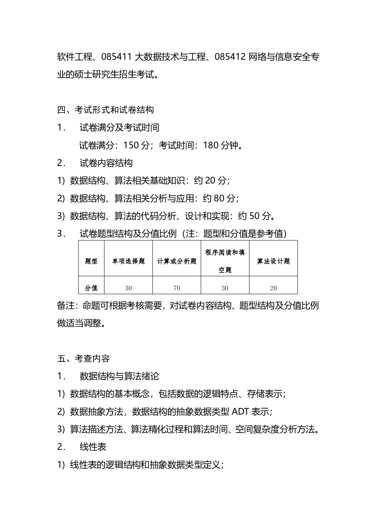 2023考研大纲：桂林电子科技大学2023年考研科目 823数据结构 考试大纲第2页